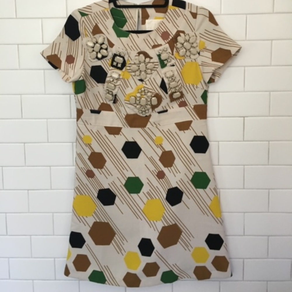 Karta retro mini dress with geometric pattern